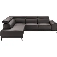 Candy 3C Candy Ecksofa »Greve B/T/H: 249/209/79 cm L-Form«, wahlweise mit motorischem Sitzvorzug, manuelle Kopfteilverstellung braun