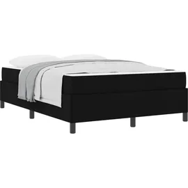 vidaXL Boxspringbett Schwarz 140 x 200 cm Stoff