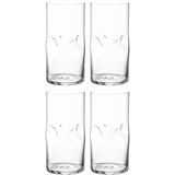 LEONARDO Vesuvio Set 4-teilig - Becher aus hochwertigem Glas in organischer Form - Inhalt 330 ml