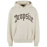 dropsize Heavy Oversize Puffer Print Hoodie - Beige