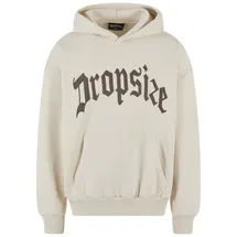 dropsize Heavy Oversize Puffer Print Hoodie - Beige