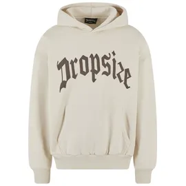 dropsize Heavy Oversize Puffer Print Hoodie - Beige
