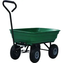 vidaXL Garten-Kippwagen 300 kg 75 L grün