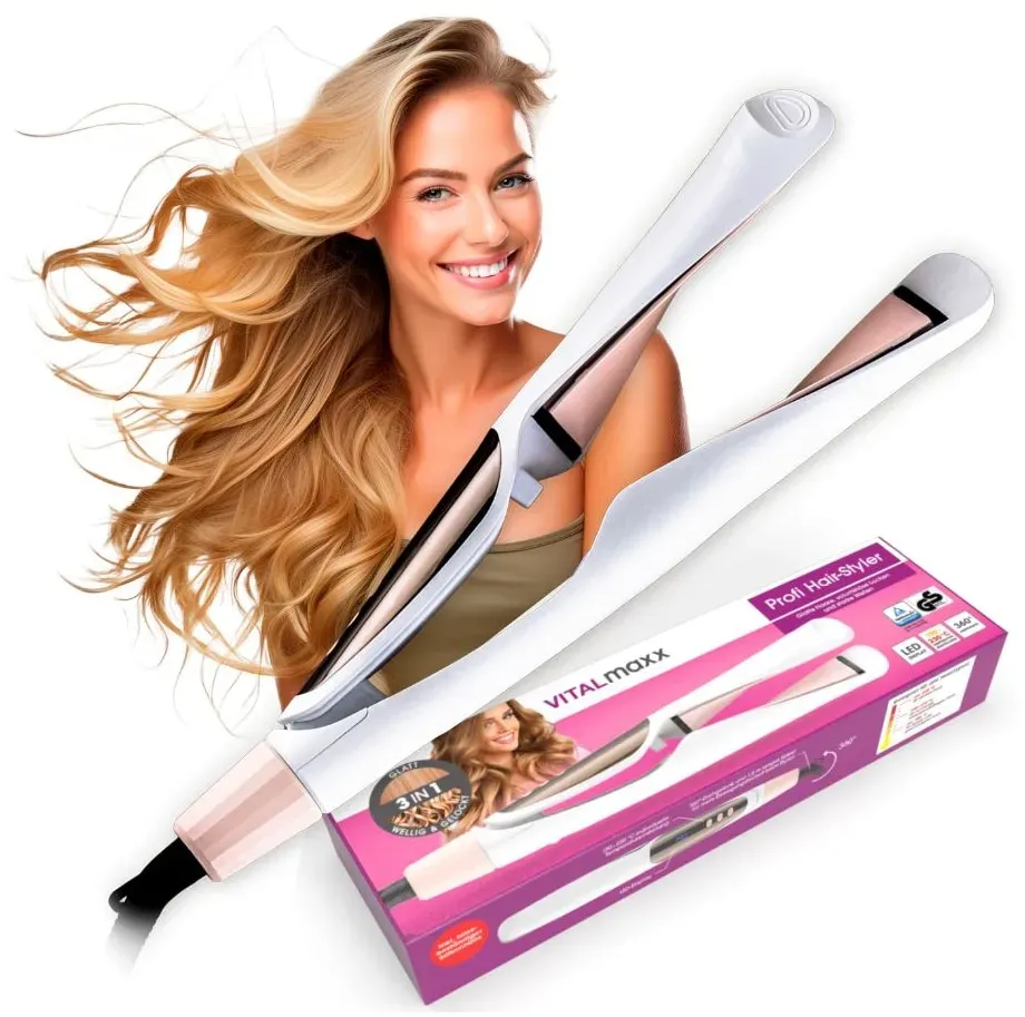 VITALmaxx Hair Styler Curl & Straight 3in1 50W