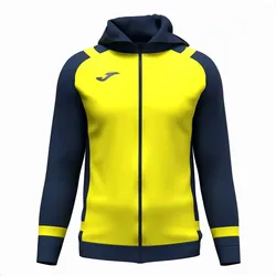 JOMA Lider Kapuzen-Trainingsjacke Kinder 063 - fluorgelb/marineblau 140