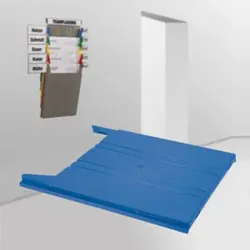 Eichner Wandsortierer "FLAT" Ablagefach, blau, für A4 hoch Belege