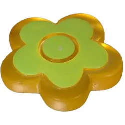 Dekomagnet LIEDECO "Blume", gelb (gelb, grün), Ø:3cm, Materialmix, Gardinenbefestigungen, für metallische Flächen