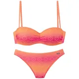 Buffalo Bügel-Bandeau-Bikini Damen pink-orange Gr.42 Cup E