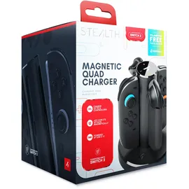 STEALTH Quad Ladestation schwarz Nintendo Switch 2