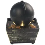 BURI Dekofigur 6x LED Zimmerbrunnen Kugel Innendekoration Tisch Beleuchtung Licht
