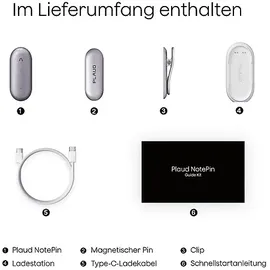 plaud NotePin Single Diktiergerät, Sunset Purple