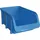 Hünersdorff Sichtlagerkasten Polypropylen 164/134x102x74 mm blau stapelbar