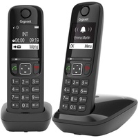 Gigaset AS690 Duo Festnetz-/Schnurlostelefon ohne Anrufbeantworter (DECT-Telefon mit 2 Mobilteilen, Freisprechfunktion, großes Display, große Tas...