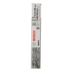 Metallbohrer HSS-G, DIN 340, 5,5 x 91 x 139 mm, 5er-Pack