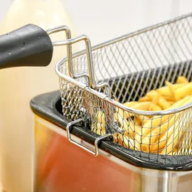 Homcom Fritteuse 3L Edelstahl Silber