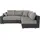 Collection AB "Parma L-Form, B: 224 cm", schwarz (schwarz, grau), B:224cm H:84cm T:161cm, Kunstleder SOFTLUX / Struktur (80% Polyester; 20% Polyacryl);Microfaser PRIMABELLE (100% Polyester);Zierkissen: Jeweils analog des Korpusbezugs (Wendekissen,