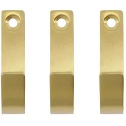 Meraki - Thapsus Haken, mattes Messing-Finish (3er-Set)