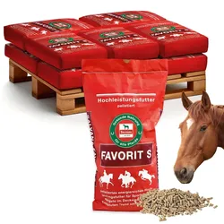 Salvana Favorit S 10x25kg - mineralisiertes Kraftfutter, Pellets für Pferde