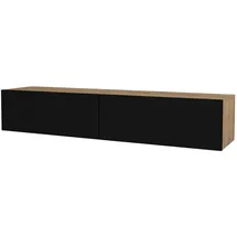 [en.casa] Toivakka Fernsehschrank Lowboard 135x31x25cm Schwarz Holz