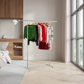 Relaxdays Kleiderständer Relaxdays 162 x 151 x 42 cm Silber