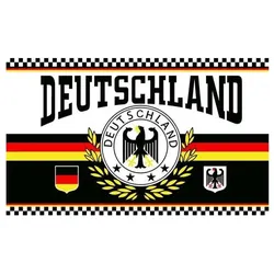 Flagge Deutschland 2 LORBEERKRANZ 4 STERNE 90 x 150 cm