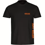 multifanshop Kinder T-Shirt - Niederlande - Brust & Seite - Druck orange - Kind
