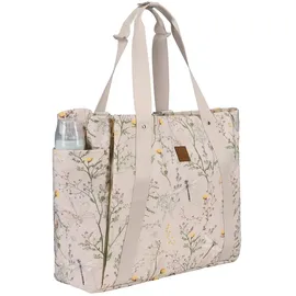 KIKKABOO Wickeltasche Florence Wickelunterlage, Reißverschluss, Flaschentaschen beige