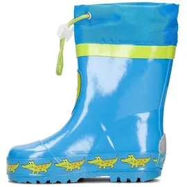 Playshoes Gummistiefel Krokodil Blau/Orange 26,5