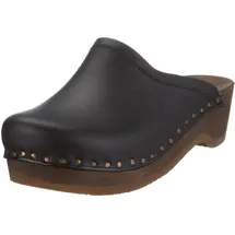Berkemann Natur-Toeffler Unisex - Erwachsene Clogs, Schwarz Schwarz 38 2/3