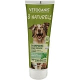 VETOCANIS Ô Naturel – Hundeshampoo für den täglichen & veganen Gebrauch mit Duft für Blütenwasser aus Pfefferminze Bio enthält 98% Inhaltsstoffe natürlichen Ursprungs 250 ml, BIO000642, Grün