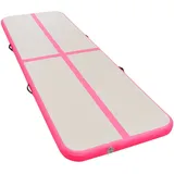 vidaXL Aufblasbare Gymnastikmatte mit Pumpe 700×100×10 cm PVC Rosa