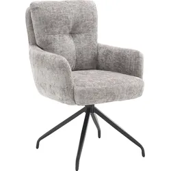 Esszimmerstuhl HOME AFFAIRE "Valldemossa", grau, B:60cm H:92cm T:67cm, Stühle, pflegeleichter Boucle Bezug, mit schwarzen Metallbeinen, Breite 60 cm