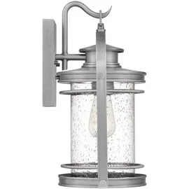 quintiesse Außenleuchte Aluminium Glas 38,2 cm E27 IP44 grau transparent