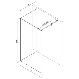 Mexen Kioto Duschtrennwand 140 x 200 cm 800-140-212-20-00-095