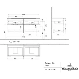 Villeroy & Boch Subway 3.0 127,2 x 57,6 x 47,8 cm Brilliant White