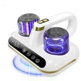 Kabellos Milbensauger mit Staubmilben-Sensor und Intelligente LED-Anzeige,1000W Milbenstaubsauger mit UV-Licht,Für Allergiker, entfernt 99,9% der Allergene, für Matratzen, Sofas 2 pcs Filterelement