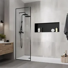 luxebath Wandnische Edelstahl 90 x 30 x 10 cm Schwarz
