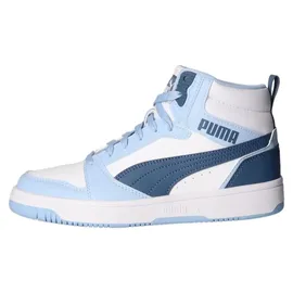 Puma Rebound V6 Mid Unisex Weiß/Dark Indigo/Haute Tropic 39