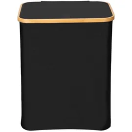 Wenko Wäschekorb Ecori 41 x 50 cm Polyester Schwarz