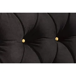 Jockenhöfer Gruppe Boxspringbett »Sancara, inklusive 7-Zonen-TTFK-Matratzen und 9 cm Kaltschaumtopper«, goldfarbige Designelemente, verschiedene Härtegrade wählbar schwarz