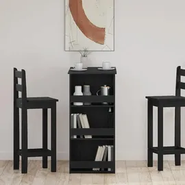 vidaXL Bartisch mit Regal 102 x 50 x 103,5 cm Schwarz