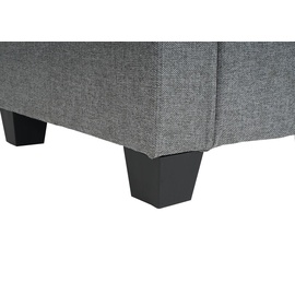 Mendler Modular Sessel Loungesessel mit Ottomane Lyon, Stoff/Textil ~ grau