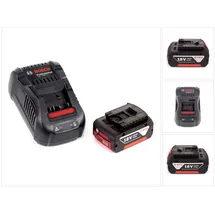 Bosch Starter-Set 18 V mit 1x GBA 18 V 3,0 Ah Li-Ion Akku + GAL 1880 Schnell Ladegerät