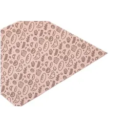 Schachtel mit 400 Blatt natürlichem Manila-Bäckerpapier, dekoriert mit Croissants, 60 x 86 cm