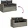 vidaXL Garten-Sofagarnitur 9-tlg. grau