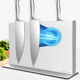 Rekehome Messerblock magnetischer ohne Messer, 40 cm Silber Messerhalter magnetisch aus 304 Edelstahl, beidseitig starker Magnet Knife Holder für eine aufgeräumte Küche