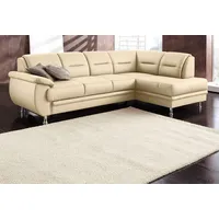 Sit&more Ecksofa »Mailand L-Form«, wahlweise mit Bettfunktion, weiß