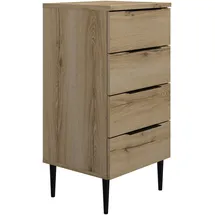 Gami Kommode 4 Schubladen 48 x 78 x 45 cm Braun / Beige