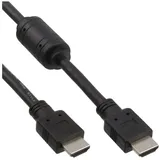 InLine HDMI Kabel, 19pol St/St, schwarz, mit Ferrit, 5m