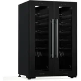 Klarstein Shiraz Weinkühlschrank 2 Zonen | Touch-Steuerung | LED-Beleuchtung, | freistehend Schwarz
